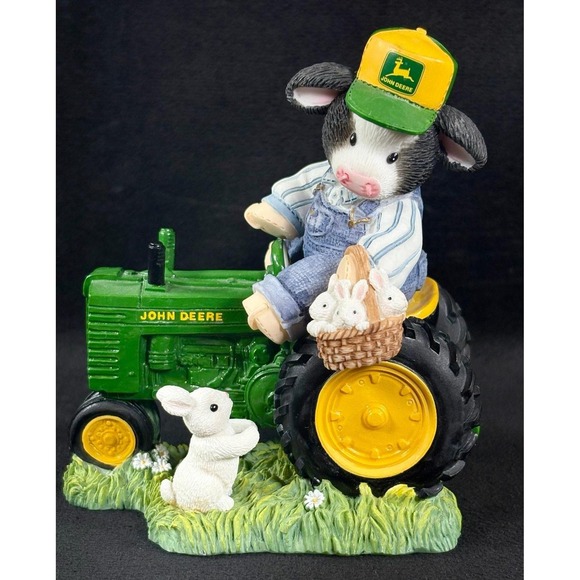 Mary's Moo Moos I Tract-Her Down For You Figurine Tractor Bunnies #642738 - Picture 2 of 10